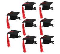 Parliky 8pcs Grads Party Hair Accessory Bachelor's Hat Hairpin Doctoral Hat Hairpin Graduation Fancy Dress Random Color