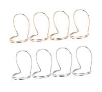 Parliky 8Pcs Metal Guitar Finger Picks for Bass and Banjo Wear-resistant Gold Silver Plectrums with Ergonomic Curve Design for Musicians