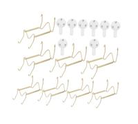 Parliky 8PCS Metal Invisible Spring Hooks Plate Wall Hangers for Displaying Decorative Plates Home Kitchen Storage Wall Mount Holders with No-Tool Installation
