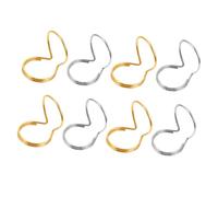 Parliky 8Pcs Metal Thumb Guitar Picks Ultra Thin Bass Plectrums with Ergonomic Design Lightweight Gold and Silver Finger Plectrums for Acoustic and Electric Guitars