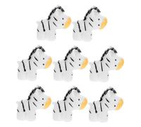 Parliky 8pcs Mini Zebra Figurines Resin Tiny Animals for DIY Nature-themed Decor Zebra Ornaments for Home and Office Table Decoration Party Favors