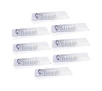 Parliky 8pcs Multi-Functional Transparent Furniture Leveling Shims Stackable PVC Anti-Slip Door Holder Wedges Height for Tables Chairs Sofas Prevent Collision Noise and Sliding