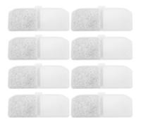 Parliky 8Pcs Pet Water Fountain Filters Carbon Replacement for Cat Dog Water Dispenser Compact Square Filter Pads Trap Hair Debris and Metal Ions