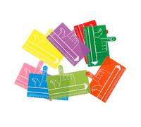 Parliky 8Pcs Reading Guided Strips for Finger Spacer Writing Tools for Dyslexia Handwriting Aid Bookmarks Abs Material Reading Focus Enhancers