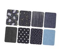 Parliky 8Pcs Rectangular Sewing Patches DIY Decorative Applique for Clothes Easy to Sew Repair and Jackets Jeans Shirts
