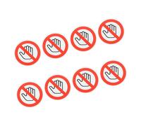 Parliky 8pcs Safety Warning Sign Stickers Self-adhesive Do Not Touch Labels Mechanical Injury Prevention Decals for Factories Warehouses Offices