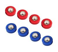 Parliky 8pcs Shuffleboard Roll Beads Mini Balls Roller Sliding Balls Table Game Accessories 4 Blue and 4 Red for Family Indoor Soccer Table Supplies