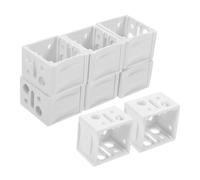 Parliky 8pcs Shutter Bracket Vertical Replacement Support Blinds Bedroom Mini Universal Adjustable Brackets Horizontal Slats Small Window Accessory Sturdy Part White Abs