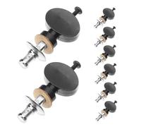 Parliky 8pcs Ukulele Tuning Pegs Metal Precision Stable Sound Fit Small Round Knobs Ergonomic Design for Ukulele String Replacement and Enhanced Musical Performance