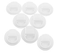 Parliky 8pcs White D-Ring Patch Buckles for Inflatable Paddle Board and Kayak PVC Material Tie Down D-Rings for Paddle Board Accessories and Inflatable Boat Rope Buckle