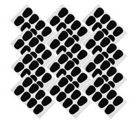 Parliky 96pcs Super Thin Saxophone Mouthpiece Cushions Oval Black Pads Set for Alto Tenor Sax Clarinet Anti-slip Rubber Bite Pads for Reliable Hold and Easy Cleaning