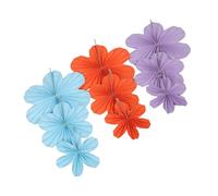 Parliky 9pcs Paper Flower Fans Party Decorations Hanging Wall Garland for Birthday Wedding Classroom Vibrant Colored Paper Fans Backdrop Elegant Photo Background Ornament