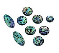 Parliky 9pcs Shell Key Button Set for Alto Tenor Soprano Saxophones Lightweight Decorative Saxophone Accessories with Bright Glossy Green Shell Material Easy to Carry and Install