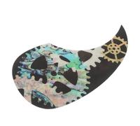 Parliky Acoustic Guitar Pickguard Teardrop Scratch Protection Guard Plate Wood Grain Guitar Fingerboard Guard with Adhesive Backing Accessories