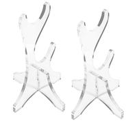 Parliky Acrylic 2-Tier Tabletop Flute Stand Pair for Bamboo Flute and Soprano Recorder and Display Rack for Woodwind Instruments