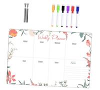 Parliky Acrylic Dry Erase Memo Board with Pens and Pins Transparent Multi-Function Desktop Planner for Weekly to-do Lists Reusable Writable Message Board for Office Kitchen Home