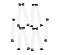 Parliky Acrylic Pen Storage Box 10pcs, Small Pencil Display Case with Black Cap, Ballpoint Pen Packaging for Office, School and Use