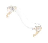 Parliky Acrylic Violin Shoulder Rest and Reduced Back Pressure with Latex Pad, Fine Material for Comfortable Violin Support Simple and Beautiful White Design for Playing and Practice
