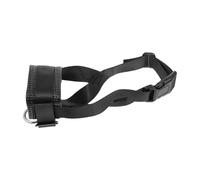 Parliky Adjustable Black Nylon Dog Muzzle for Pet Dogs, Comfortable and Breathable Mouth Mask that Prevents Barking and Eating the Street, for Outdoor Safety