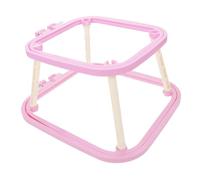 Parliky Adjustable Double Layer Embroidery Frame Stand with Built Hoop Sturdy Quilting Holder for Cross Stitch and Sewing Crafts French Style Tabletop Design High Stability and Height