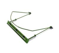 Parliky Adjustable Harmonica Holder Neck Rack Stainless Steel Metal Frame Harmonica Accessory Green Model Harp Stand for Playing with Double Wing Nut Lock Compatible with Various Brands