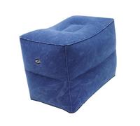 Parliky Adjustable Inflatable Leg Pillow Foot Rest for Premium PVC Airplane Travel Bed with Drawstring Bag Comfortable Support for Air and Train Trips Blue Cushion