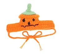 Parliky Adjustable Pumpkin Pet Hat Costume for Cats and Dogs Soft Comfortable Halloween Headwear Spooky Adorable Accessory for Costume Parties and Photos Fits Various