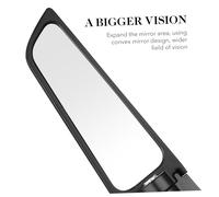 Parliky Adjustable Wind Swivel Motorcycle Side Mirror with Large Glass Surface and Fixing Accessories Motorbike View Mirror Compatible with Kawasaki Models