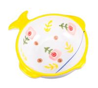 Parliky Adorable Fish Shape Cat Bowl Easy to Clean Ceramic Pet Feeder Stable Design for Food and Water for Cats and Dogs