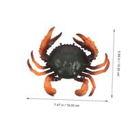 Parliky Adorable Simulation Crab Model Educational for Lifelike Ocean Animal Figurine for Early Learning Creative Playset Enhancing Logical Thinking and Imagination Orange Hollow Crab