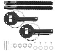 Parliky Aluminum Alloy Hood Pin Lock Kit for Car Engine Bonnet Quick Install Secure Fit Vibration Resistant Race Car Modification Accessories Black