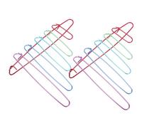 Parliky Anti-Off Stitch Holders Set, Colored Anodized Aluminum Stitch Markers for Knitting and Weaving, 12 Pieces (6 Sizes X 2Pcs), Household DIY Yarn Holders for Sweater and Sewing Crafts