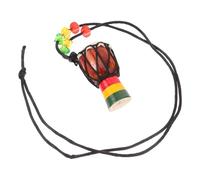 Parliky Authentic Mini African Drum Necklace Handmade Wooden Djembe Decorative Music Instrument for Boys and Girls Random Style