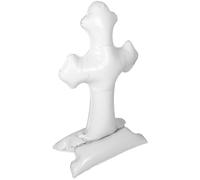 Parliky Baptism Cross Foil Balloon Standing White Cross Decoration for Newborn Easter Party Christening Communion Celebrations Religious Ceremony Festive Shower Party Supplies