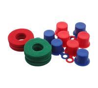 Parliky Battery Terminal Insulator Caps and Anti-corrosion Washers Set with Red Blue Covers, Car Battery Post Protector Kit for Positive Negative Terminals, Electrical System Tool