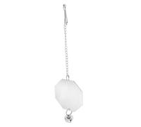 Parliky Bird Mirror with Bell Parrot Multi-functional Safe Acrylic 9.82x2.75x0.79in for Bird Cage Indoor Space