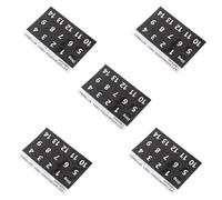 Parliky Black 5 Sheets Tongue Drum Note Stickers for Beginners and Music Learners, Wear-resistant Pvc Percussion Training Decals for Handpan Drum Practice and Teaching