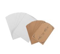 Parliky Blank Kraft Paper Certificates with White Envelopes, 50Pcs 30×10Cm Cards and 11×16Cm Envelopes, Business and Salon Voucher Cards for Spa, Wedding, Birthday Use