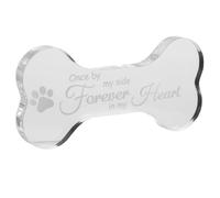 Parliky Bone Shaped Acrylic Dog Memorial Plaque for Outdoor Use, Lasting Tribute and Easy to Maintain Pet Commemorative Plaque for Dog Owners in Garden