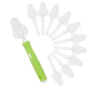 Parliky Bottle Cleaning Brushes 10pcs Sponge Nipple Brush Heads, Detachable Replacement Nipple Brush Parts for Small Feeding Accessories, Won’t Scratch, Travel Use