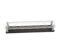 Parliky Bullet Cup Holder Shot Glasses Server Tray Shape Unbreakable Shot Glasses Tray Retro Serving Display Holder Acrylic