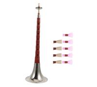 Parliky C Key Suona Wind Instrument Traditional Chinese Red Flower Pear Suona for Beginners Polished Rust-resistant Bowl for Teaching Stage Performance and Festive Gatherings Random Color