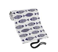 Parliky Canvas Roll Up Pencil Case Organizer with Slots Portable Drawing Colored Pencil Storage Pouch Creative Space-Saving Wrap Design with Saury Cartoon Pattern for Artists and Students