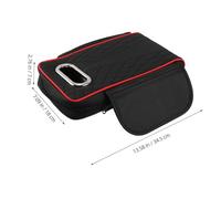 Parliky Car Armrest Cover with Elevated Ergonomic Support and Tissue Box Holder Multifunctional Storage Bag for Center Console Black Red Leather Cushion for Vehicles