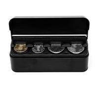 Parliky Car Coin Storage Box Black Plastic Coin Holder Organizer Case for Vehicle Change Management and On-The-Go