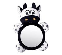 Parliky Car Mirror Black and White Series Adjustable Rear Facing Mirror Shatterproof Wide Angle View for Back Seat Monitoring