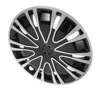 Parliky Car Wheel Hub Cap Silver Black PP Wheel Cover Easy Installation Stylish Center Rim Replacement for Vehicle Maintenance