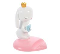 Parliky Cartoon Cell Phone Stand White Rabbit Poly Resin Desktop Holder