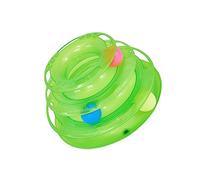Parliky Cat Enrichment Toys Interactive Cat Toy Track 3-level Spinner Pet Supplies