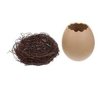 Parliky Ceramic Eggs Shell Planter and Decorative Ostrich Egg Flower Pot Indoor Hydroponic Vase Large Vertical Nest Design for Home and Office